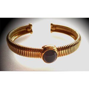 Aristocrazy 18K Gold Vermeil On Sterling Silver Tubogas Flexible Cuff Bracelet w